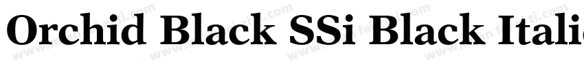 Orchid Black SSi Black Italic字体转换